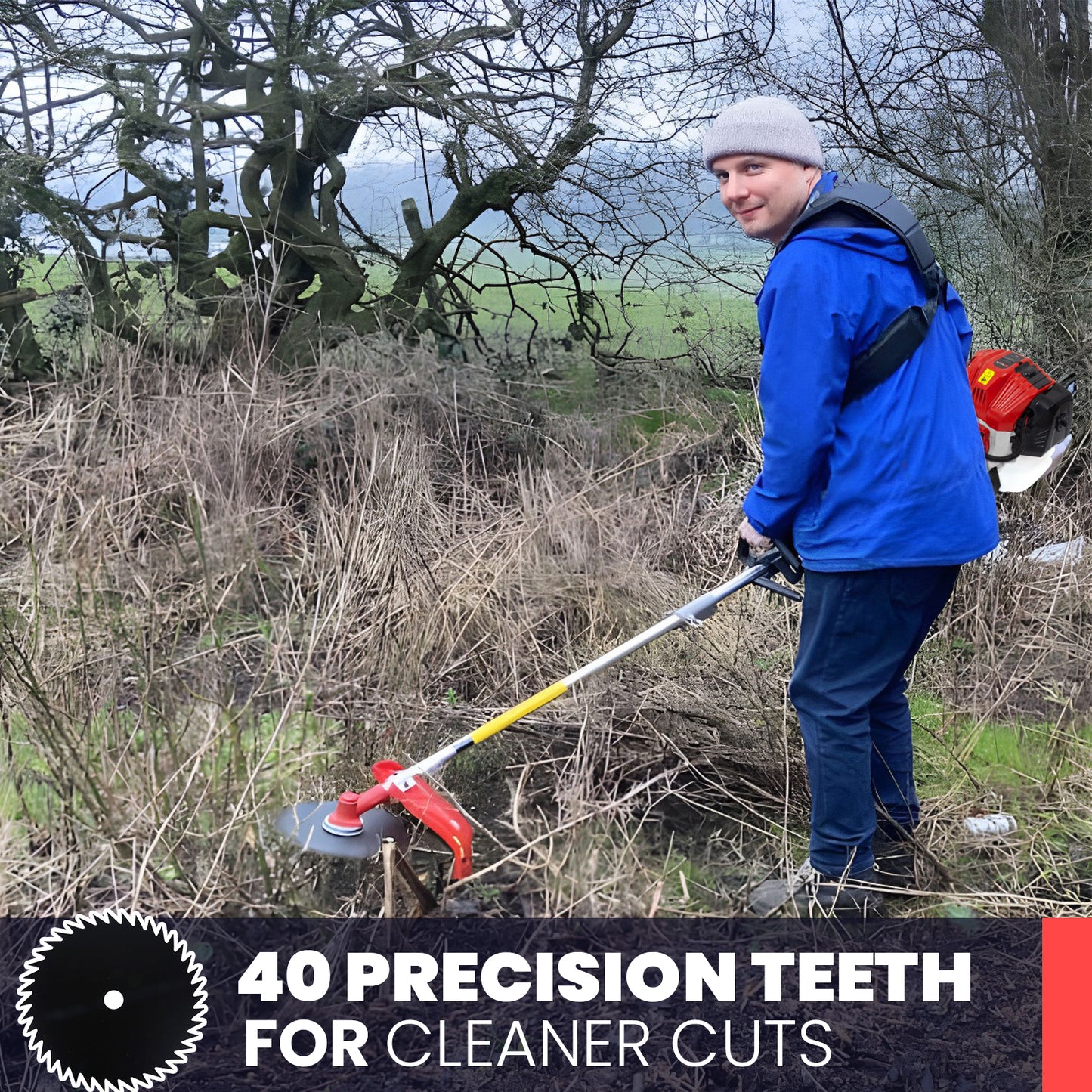 Grade 52cc Petrol Garden Multi Tool, 3 Poles, Strimmer, Hedge Trimmer, Pruner, Brush Cutter