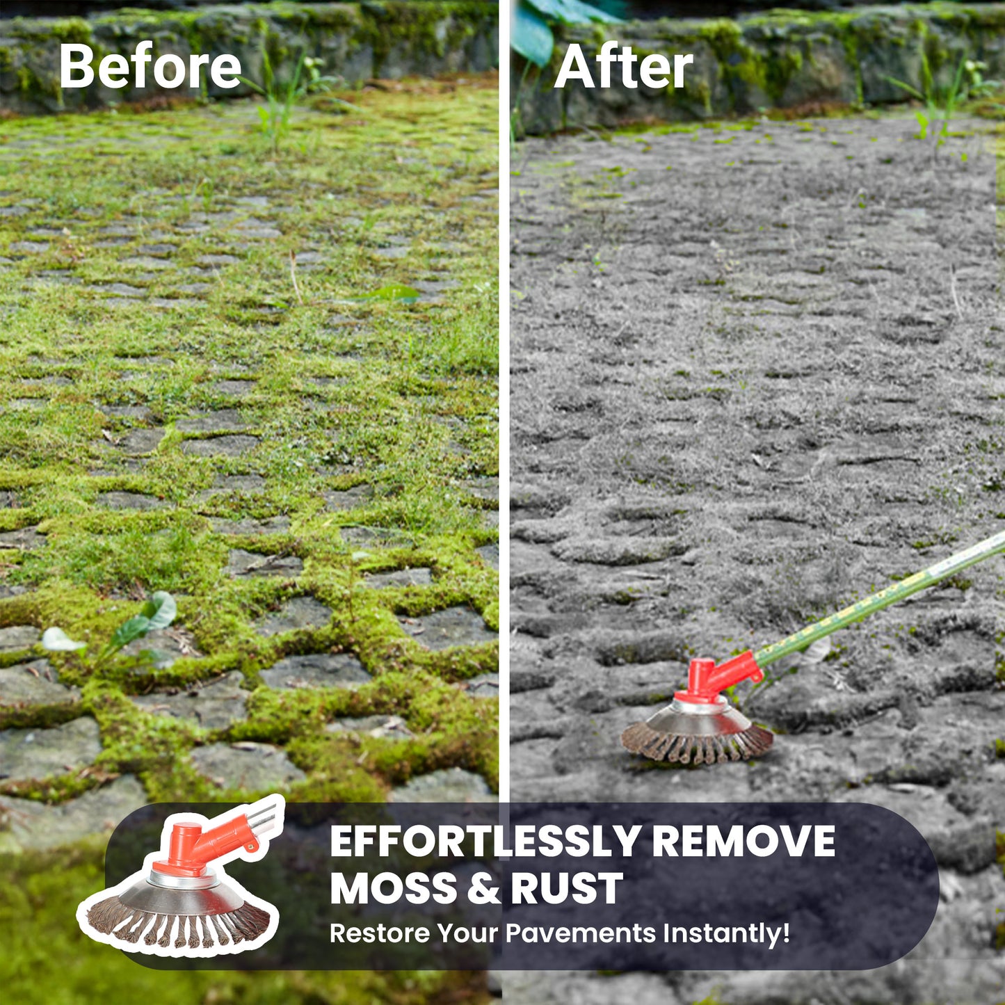 Grade 52cc Petrol Strimmer & Brush Cutter – Pull Start, 3T Blade, Wire Brush, String Trimmer for Garden