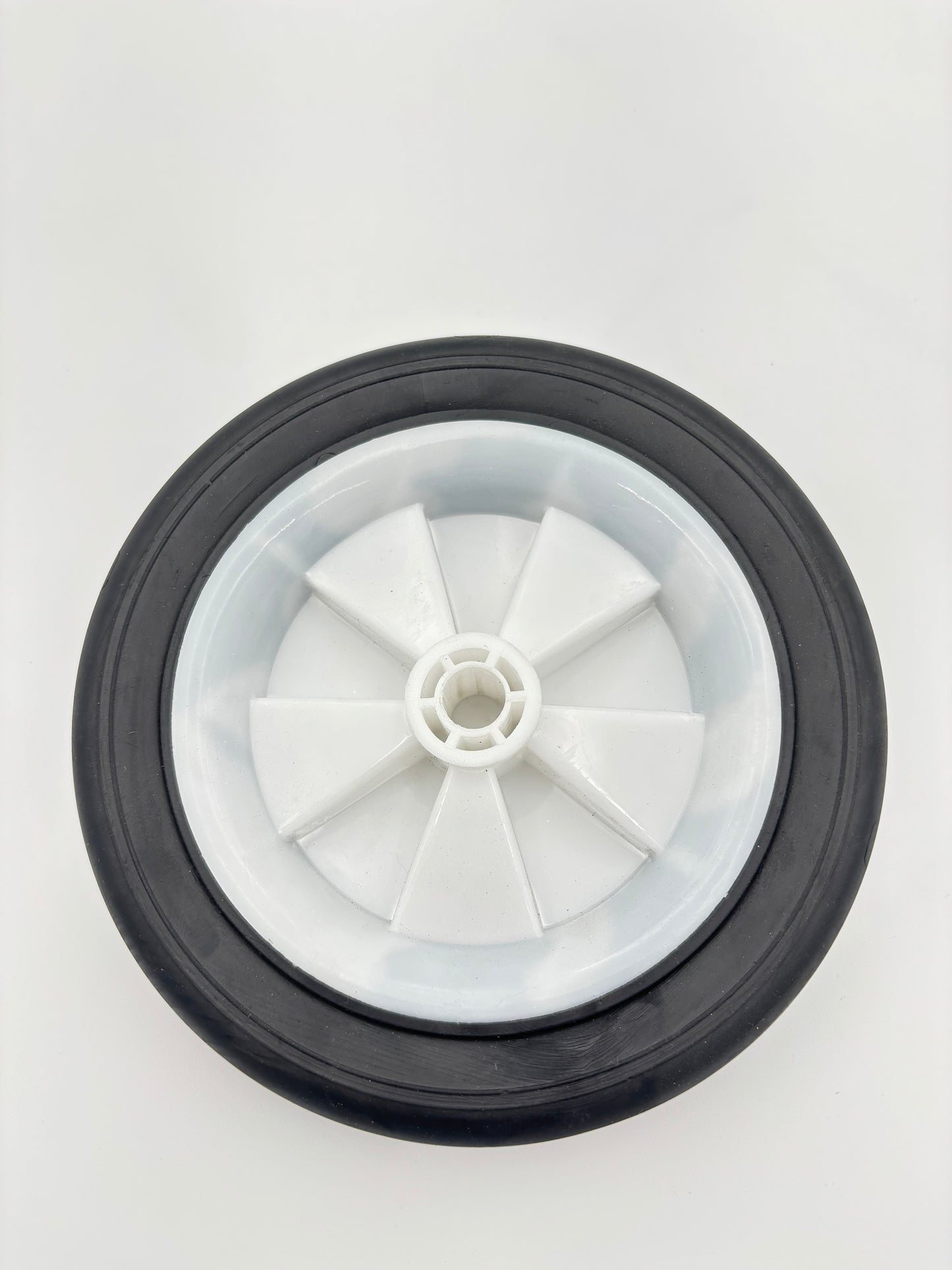 BU-KO Replacement Tiller Wheel for BU-KO 52cc Garden Tiller – 6-Spoke Plastic Hub with Durable Rubber Tire